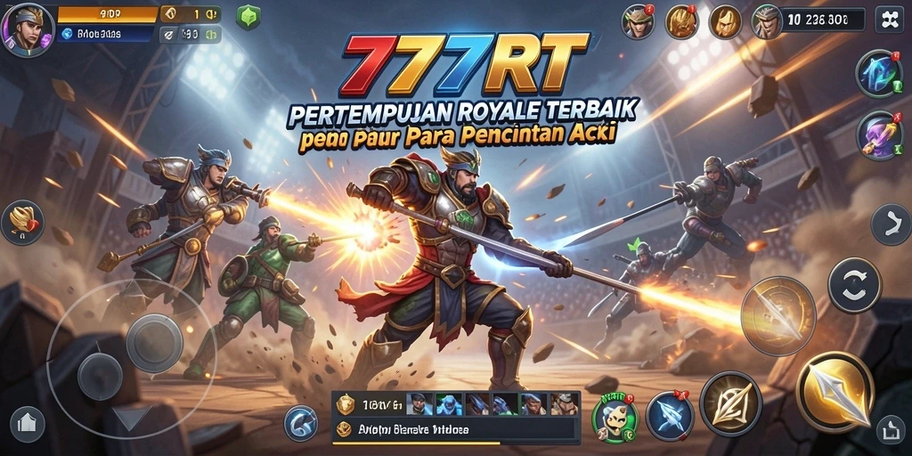 Gameplay mendebarkan di 777RT dengan aksi pertempuran Battle Royale.