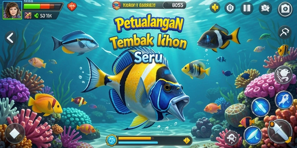 Gameplay seru menembak ikan di 8055.