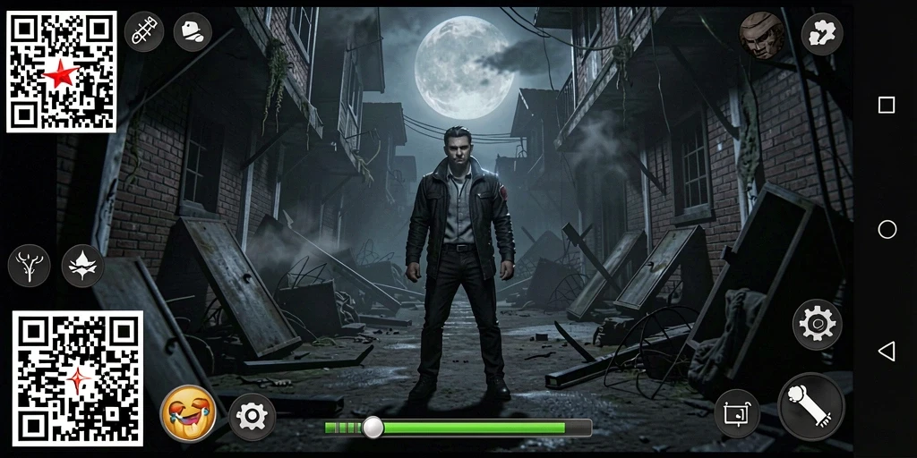 Tangkapan layar gameplay 8QR menampilkan suasana Horror yang mencekam.
