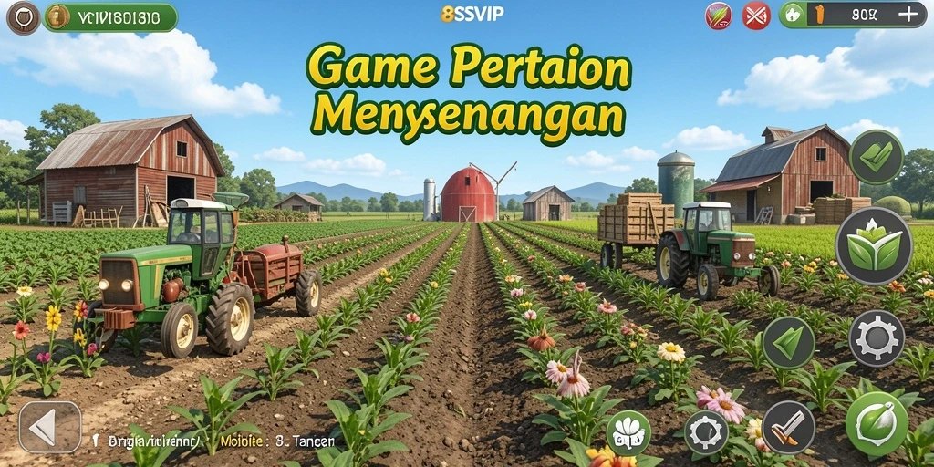Gameplay menarik dari 8SVIP dengan bertani dan berkebun.