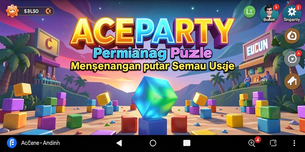 Tampilan gameplay ACEPARTY yang menantang dan menarik