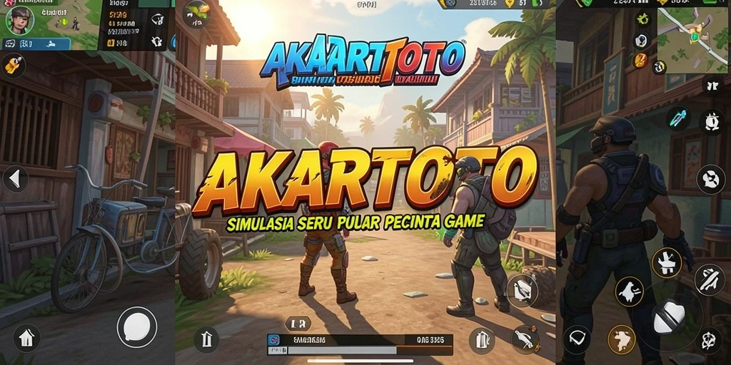 Screenshot gameplay AKARTOTO dengan desain simulasi yang menarik.