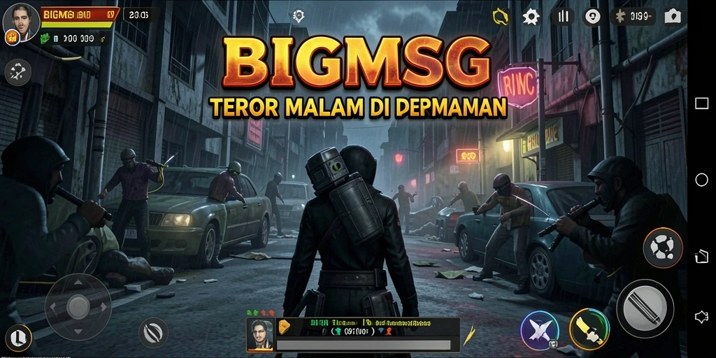 Tampilan gameplay menyeramkan dan menegangkan dalam BIGMSG.
