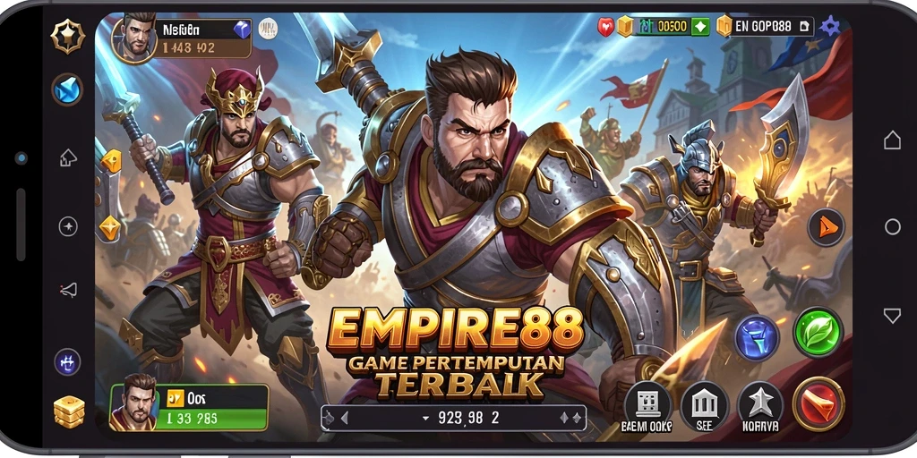 Menampilkan pertarungan seru di arena Battle Royale EMPIRE88.