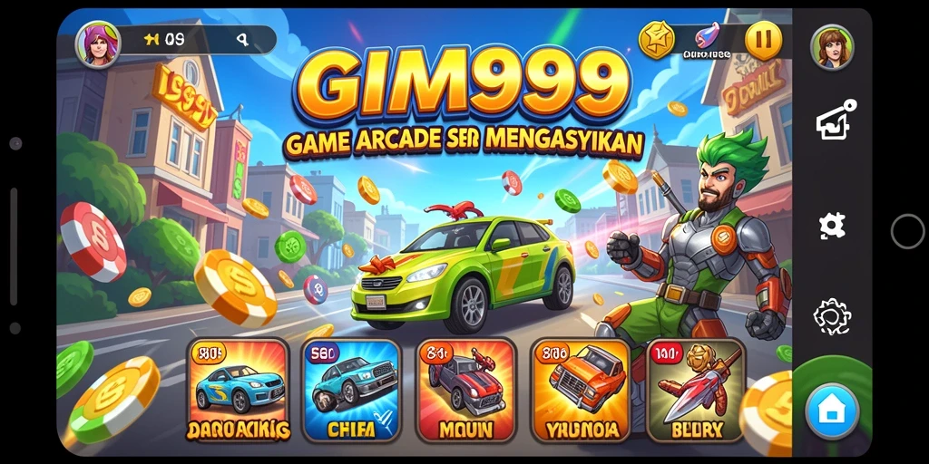Tangkapan layar GIM999 yang menampilkan aksi seru dalam permainan Arcade.