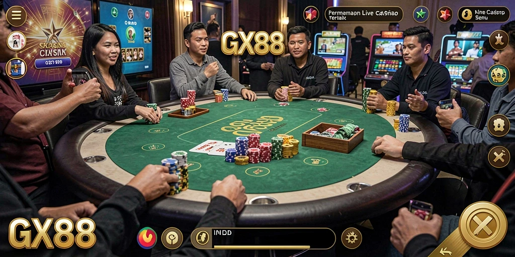 Gameplay seru di GX88 dengan dealer langsung yang interaktif.