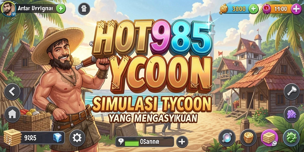 Tampilan menarik gameplay HOT985 dengan elemen Tycoon yang mendebarkan.