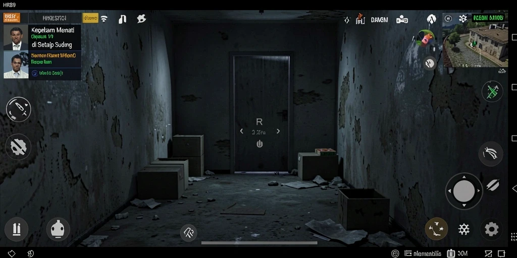 Tangkapan layar menampilkan gameplay menakutkan di dunia HR89.