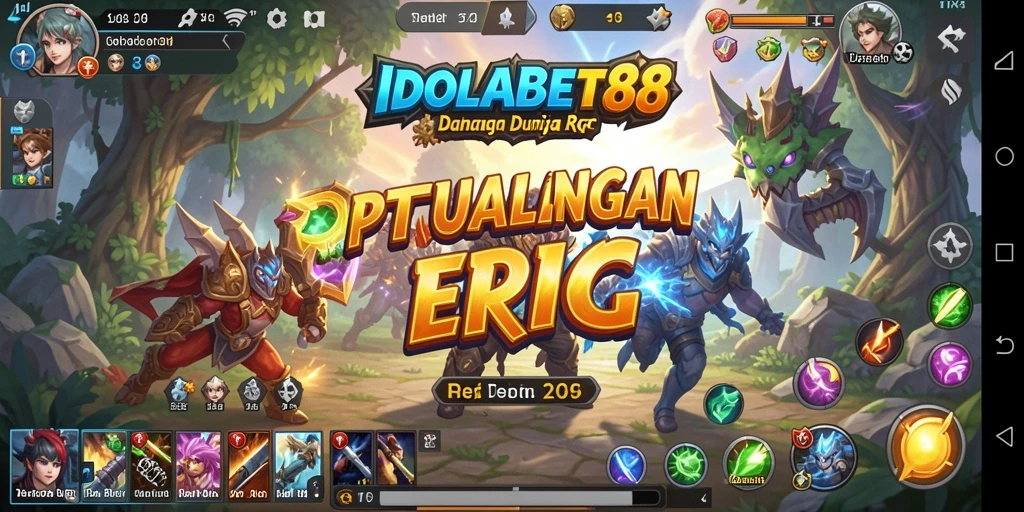 Tangkapan layar dari gameplay seru IDOLABET88 yang menampilkan pertarungan dan eksplorasi.