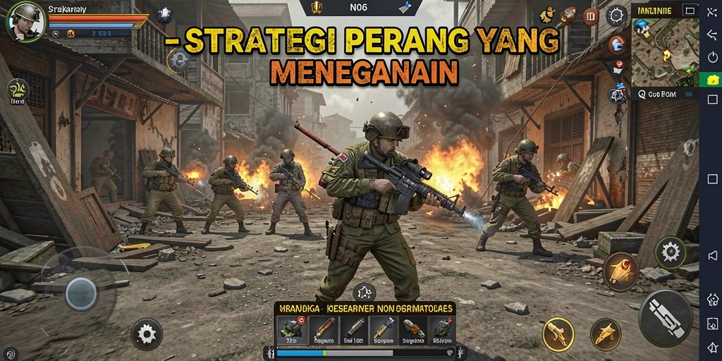 Screenshot gameplay N06 menunjukkan pertempuran strategis yang mendebarkan.