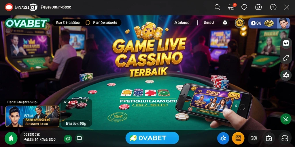 Tangkapan layar gameplay Live Casino OVABET yang seru.