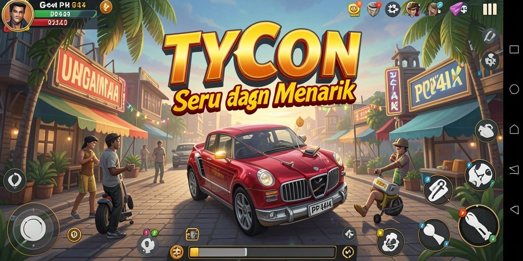 Screenshot PP444 menampilkan gameplay seru dari dunia Tycoon.