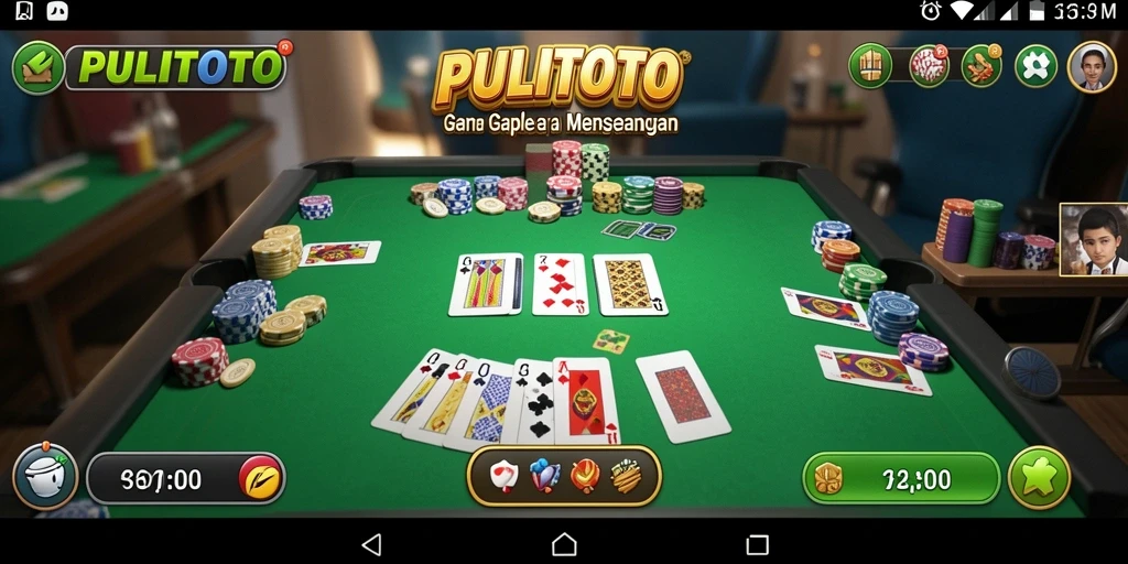 Tampilan gameplay PULITOTO yang seru dan menarik.