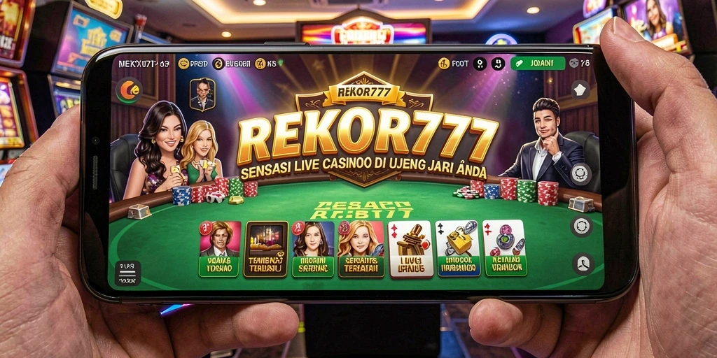 Tampilan gameplay Live Casino yang mendebarkan di REKOR777.