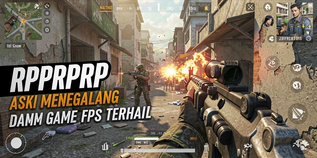 Tampilan gameplay RPRPRP dengan aksi tembak-menembak yang seru.