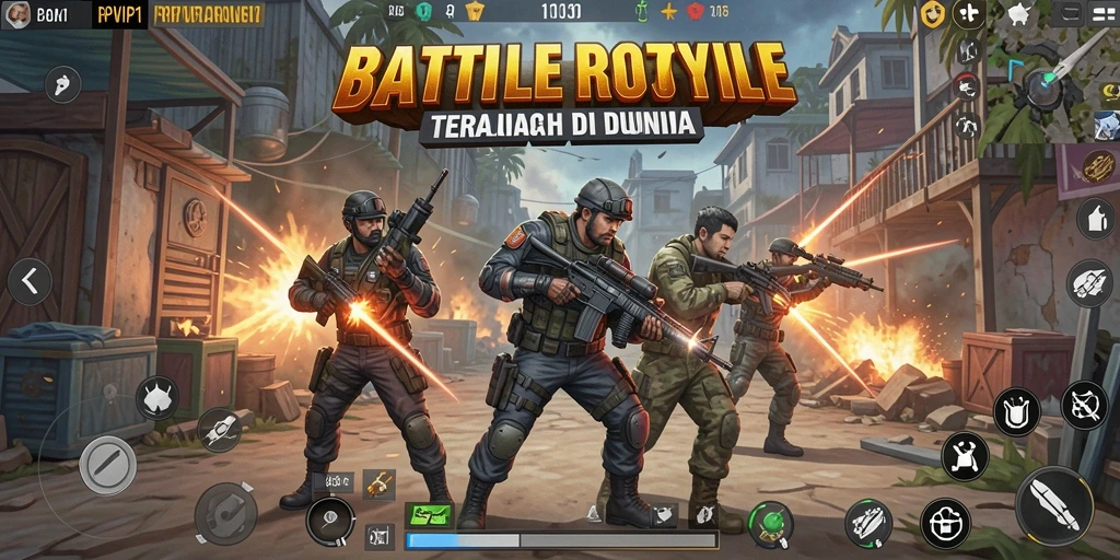 Gameplay mendebarkan di RPVIP1 menunjukkan pertarungan sengit antar pemain.