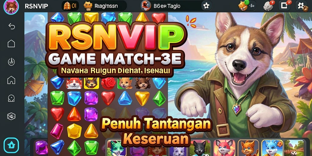 Tampilan warna-warni dan gameplay seru dalam RSNVIP.