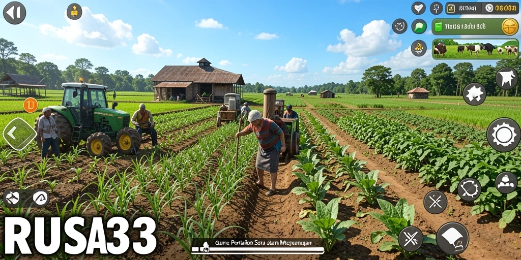 Tangkapan layar RUSA33 menampilkan aktivitas bertani yang menarik.