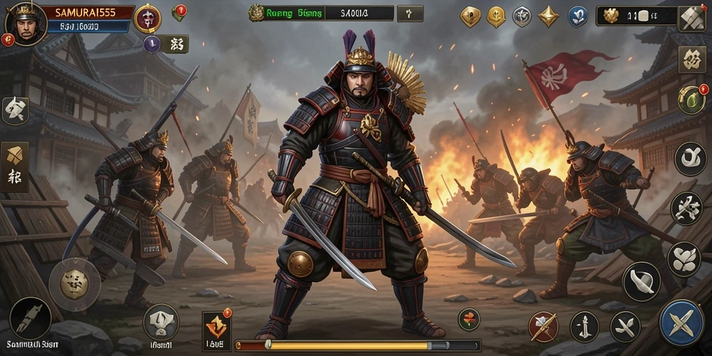Tampilan gameplay SAMURAI555 yang seru dan menantang.