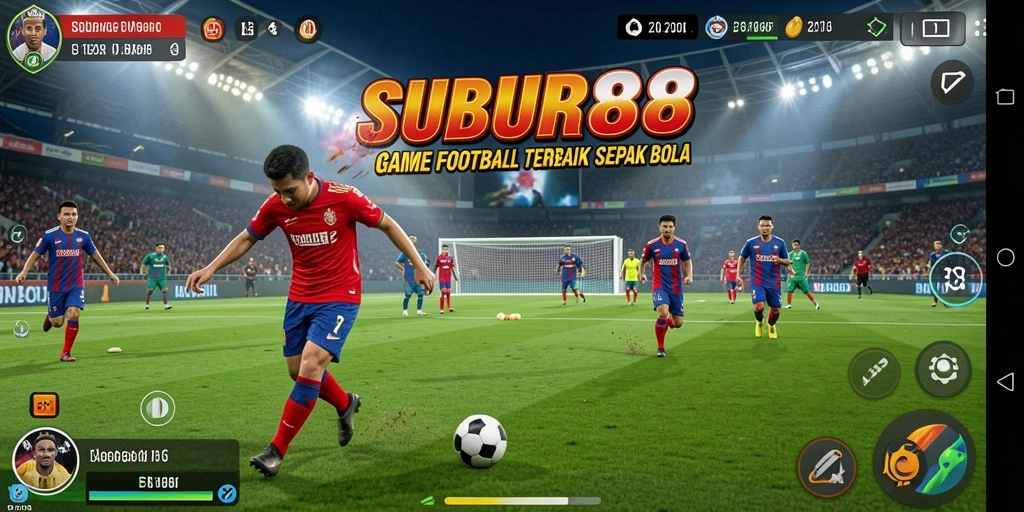Tampilan screenshot <strong>SUBUR88</strong> menunjukkan aksi seru dalam pertandingan sepak bola.