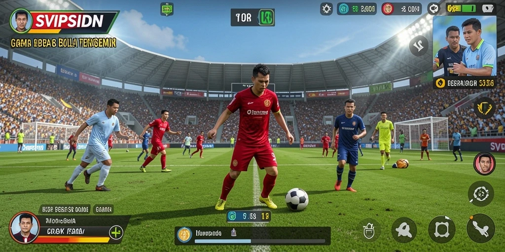Tangkapan layar menunjukkan aksi seru dalam permainan sepak bola.