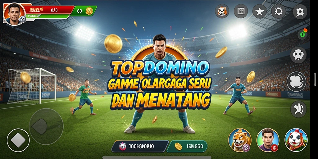Tangkapan layar gameplay TOPDOMINO yang menunjukkan aksi olahraga seru.
