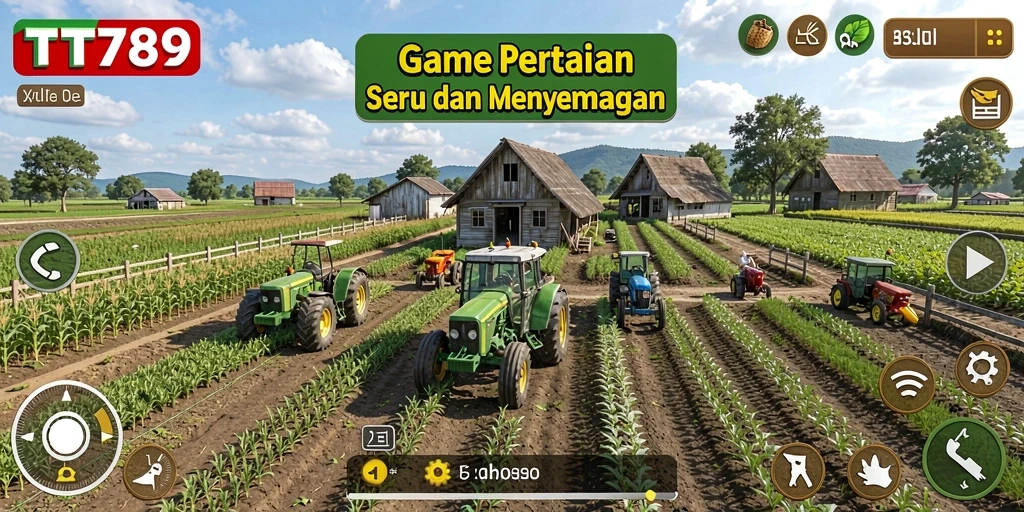 Tampilan gameplay <strong>TT789</strong> dengan aktivitas pertanian yang seru.