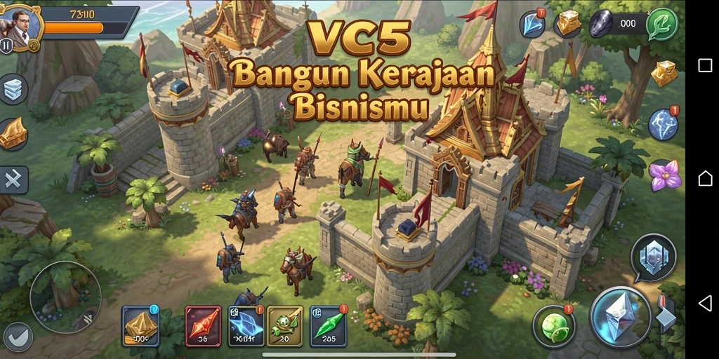 Tangkapan layar VC5 menunjukkan gameplay seru saat membangun kerajaan bisnis.