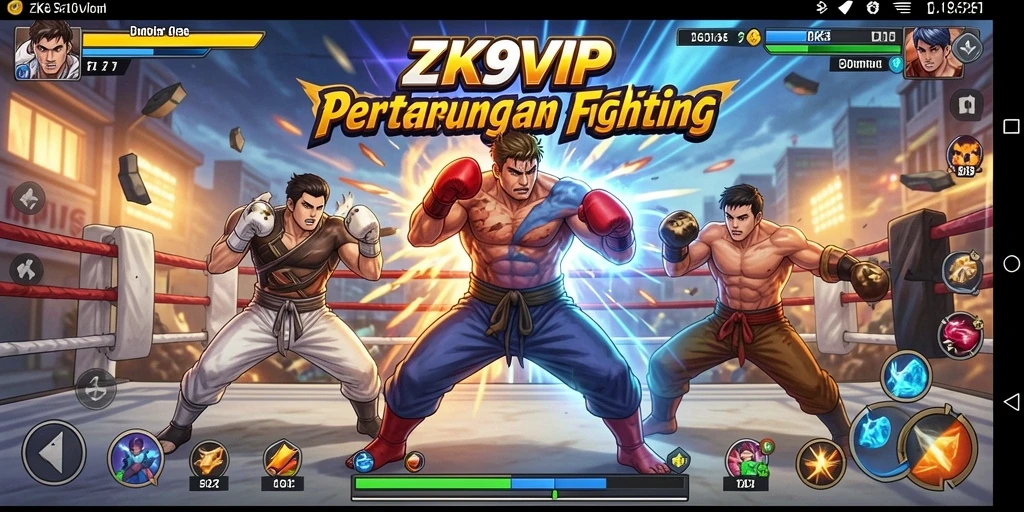 Gameplay ZK9VIP menampilkan pertarungan seru dengan karakter yang kuat.